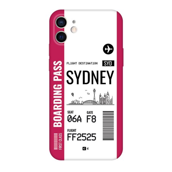 Sydney Boarding Pass Back Case for iPhone 12 Pro